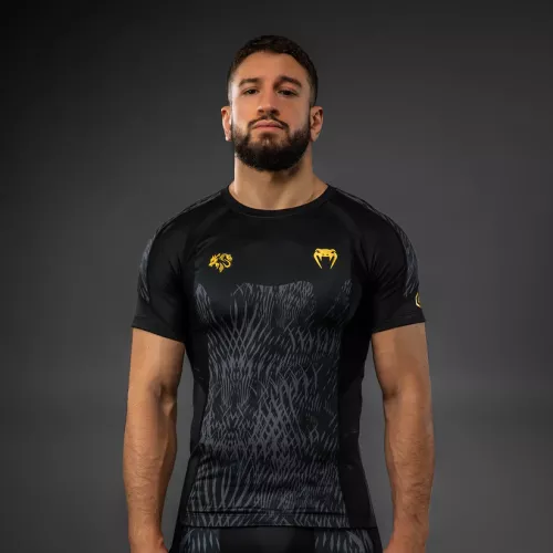 VENUM: X CHIMAEV SHORT SLEEVE RASHGUARDS - BLACK / GREY