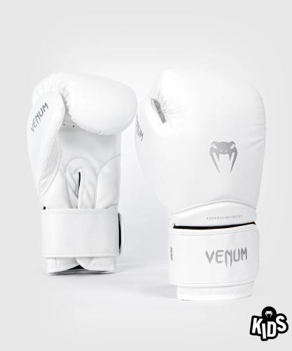 VENUM: CONTENDER 1.5 KIDS BOXING GLOVES - WHITE/SILVER