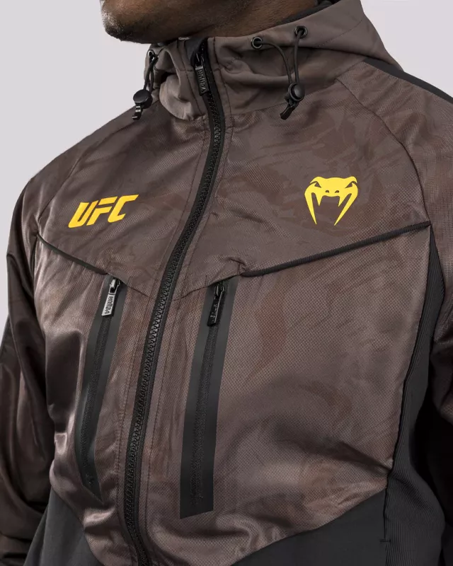 VENUM: UFC FUSION FIGHT WEEK MEN'S ZIP HOODIE - EARTHEN BROWN