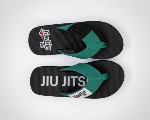 FLOWFLIP: JIU JITSU YOUTH GREEN BELT FLIP FLOPS