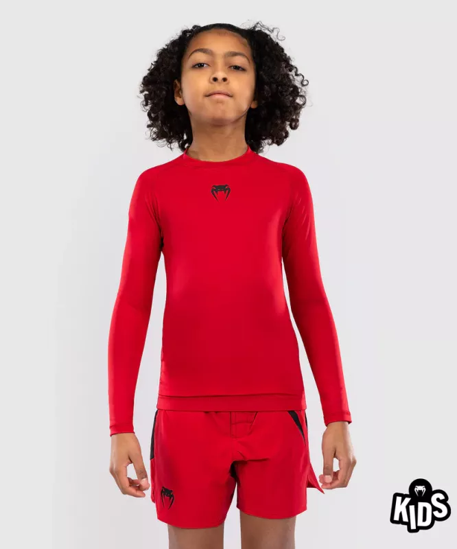 VENUM: CONTENDER KIDS RASHGUARD LONG SLEEVES - CHERRY RED