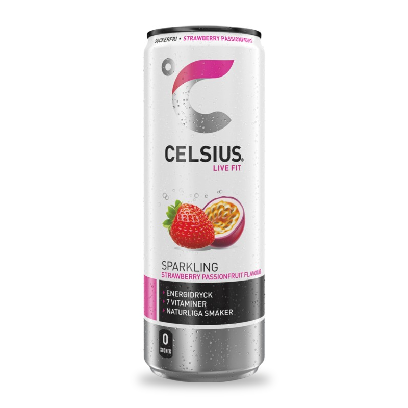 CELSIUS: ENERGIDRYCK STRAWBERRY PASSIONFRUIT - 355ml
