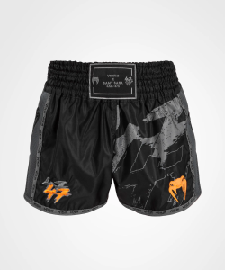 VENUM: S47 MUAY THAÏ SHORT - SVART/ORANGE