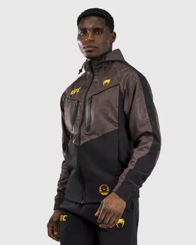 VENUM: UFC FUSION FIGHT WEEK MEN'S ZIP HOODIE - EARTHEN BROWN