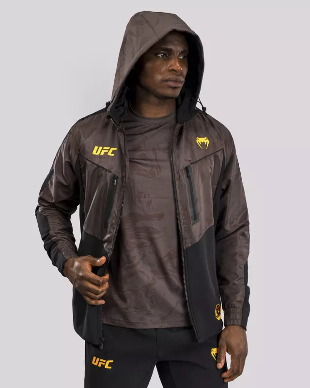 VENUM: UFC FUSION FIGHT WEEK MEN'S ZIP HOODIE - EARTHEN BROWN