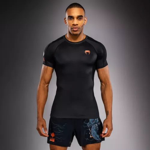 VENUM: THUNDER DRAGON SHORT SLEEVES RASHGUARD - BLACK/GREY/COPPER