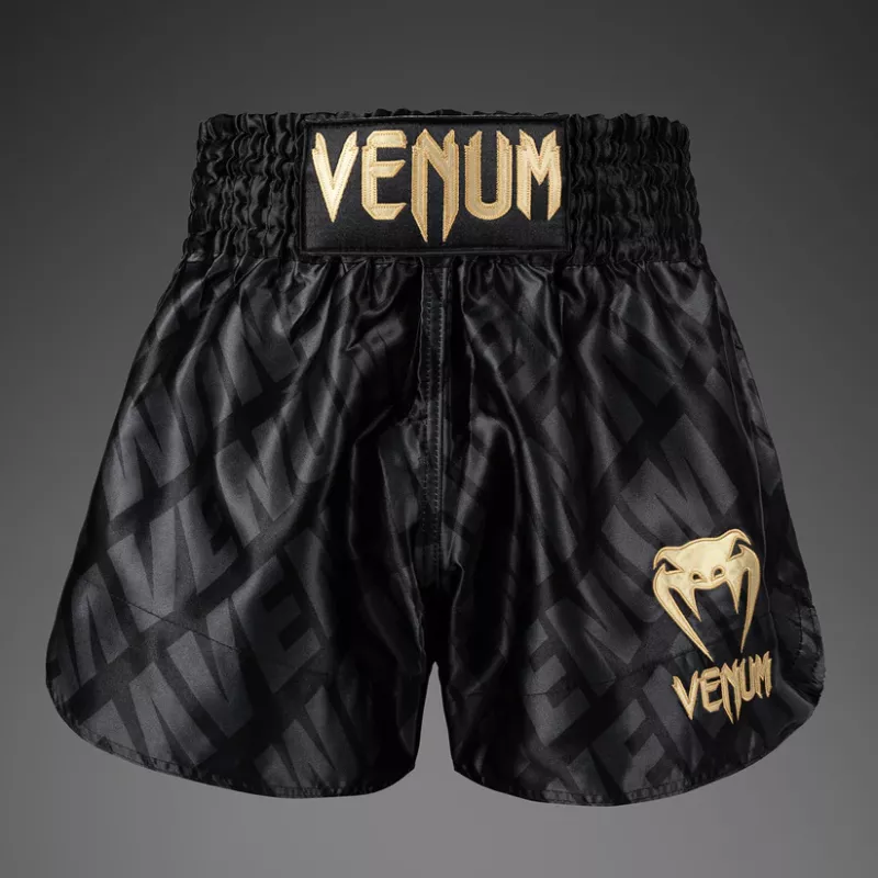 VENUM: CONTENDER XT MUAY THAI SHORTS - SVART/GULD