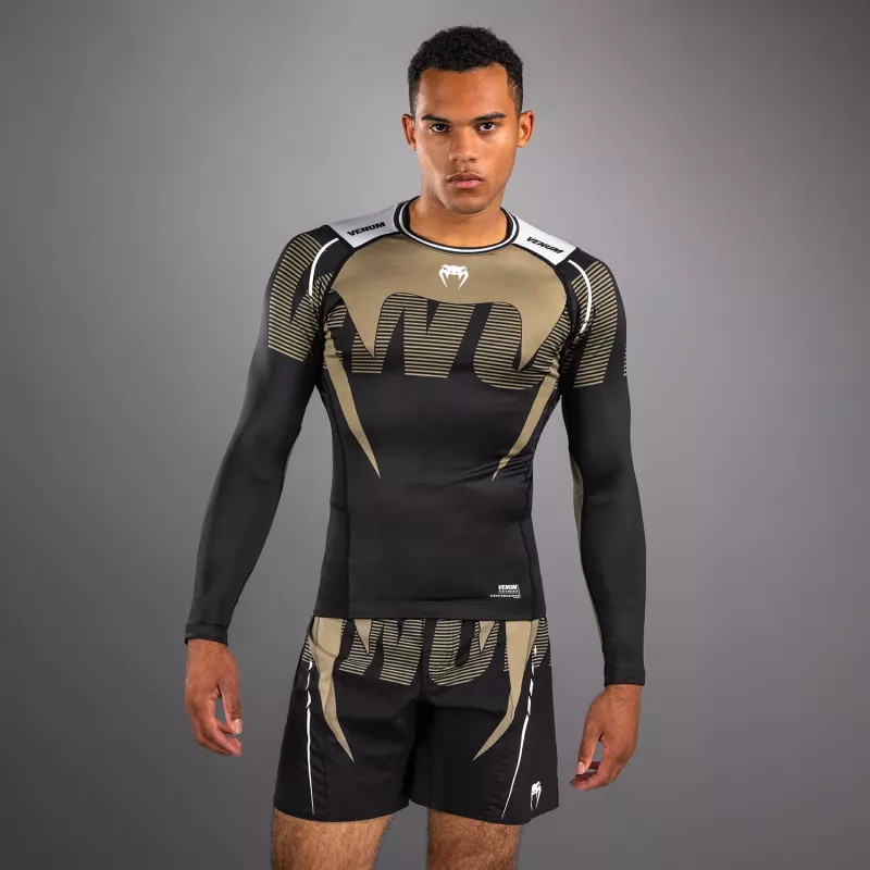 VENUM: ADRENALINE LONG SLEEVE RASHGUARD - BLACK / SAND