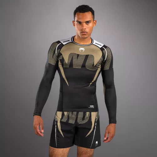 VENUM: ADRENALINE LONG SLEEVE RASHGUARD - BLACK / SAND