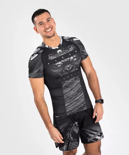VENUM: GORILLA JUNGLE RASHGUARD SHORT SLEEVES - BLACK/WHITE