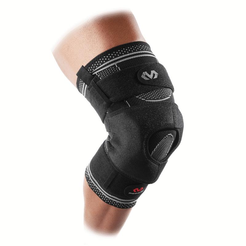 MCDAVID: ELITE ENGINEERED ELASTIC KNEE BRACE DUAL WRAP AND HINGES