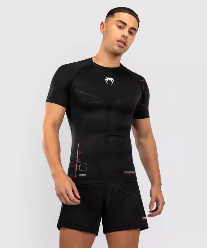 VENUM: TACTICAL XT SHORTSLEEVE RASHGUARD - BLACK/FIRE RED