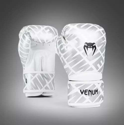 VENUM: CONTENDER 1.5 XT KIDS BOXING GLOVS - WHITE / SILVER
