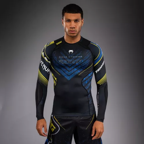 VENUM: X TEKKEN 8 LONG SLEEVE RASHGUARD - KING - BLACK/YELLOW