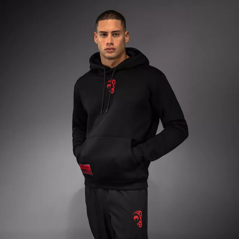 VENUM: x MIKE TYSON TIGER HOODIE - DEEP BLACK/INTENSE RED