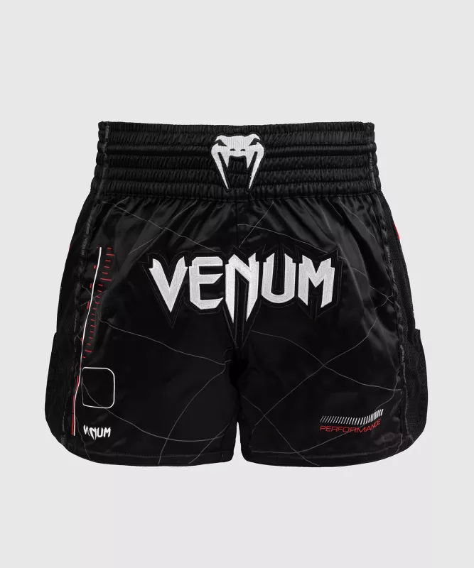 VENUM: TACTICAL XT MUAY THAI SHORTS - BLACK/FIRE RED