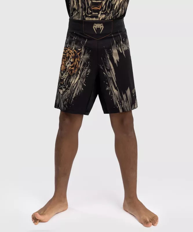 VENUM: TIGER KIDS FIGHT SHORTS - BLACK/NEON ORANGE