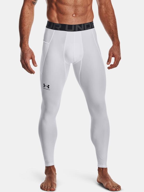 UNDER ARMOUR: HEATGEARG ARMOUR LEGGINGS - WHITE