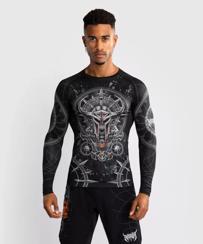 VENUM: GLADIATOR 5.0 LONG SLEEVE RASHGUARD - BLACK/SILVER