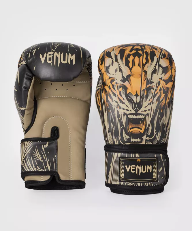 VENUM: TIGER BOXING GLOVES - BLACK/NEON ORANGE