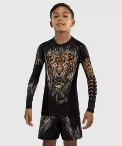 VENUM: TIGER KIDS LÅNGÄRMAD RASHGUARD - SVART/NEON ORANGE