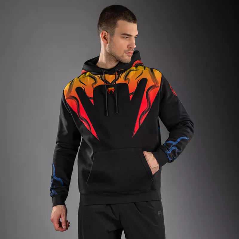 VENUM: X TEKKEN 8 PULLOVER HOODIE - YOSHIMITSU - BLACK/ORANGE