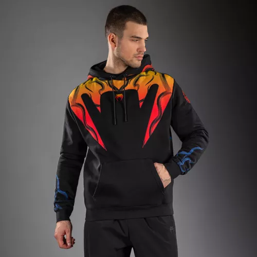 VENUM: X TEKKEN 8 PULLOVER HOODIE - YOSHIMITSU - BLACK/ORANGE