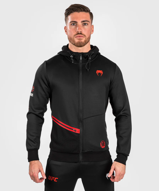 VENUM: UFC ADRENALINE FIGHT WEEK MEN'S ZIP HOODIE - SVART