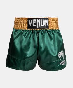 VENUM CLASSIC MUAY THAÏ SHORTS - GREEN/GOLD/WHITE