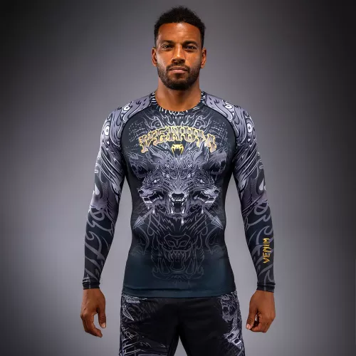VENUM: WOLF ATAK LONG SLEEVE RASHGUARD - SVART/GRÅ