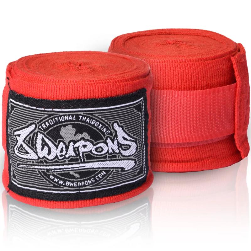 8 WEAPONS: HAND WRAPS SEMI ELASTIC 5 M - RED