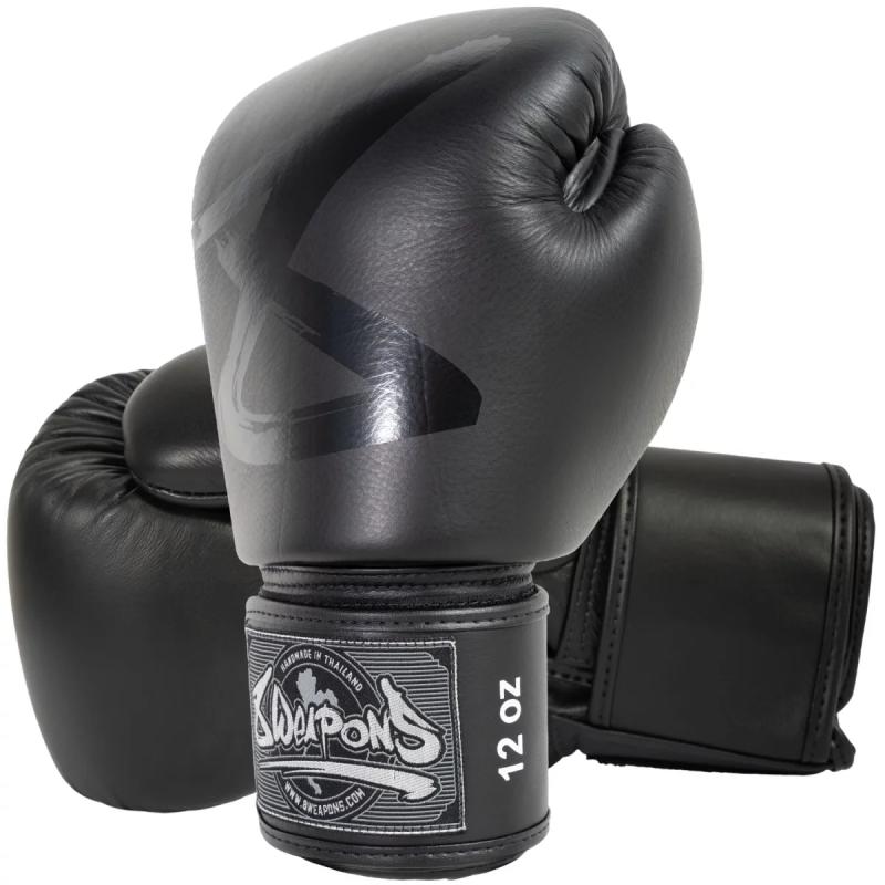 8 WEAPONS: BIG 8 BOXING GLOVES LEATHER - BLACK/BLACK