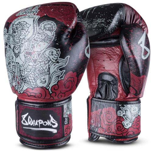 8 WEAPONS: HANUMAN YANT BOXING GLOVES - BLACK/RED