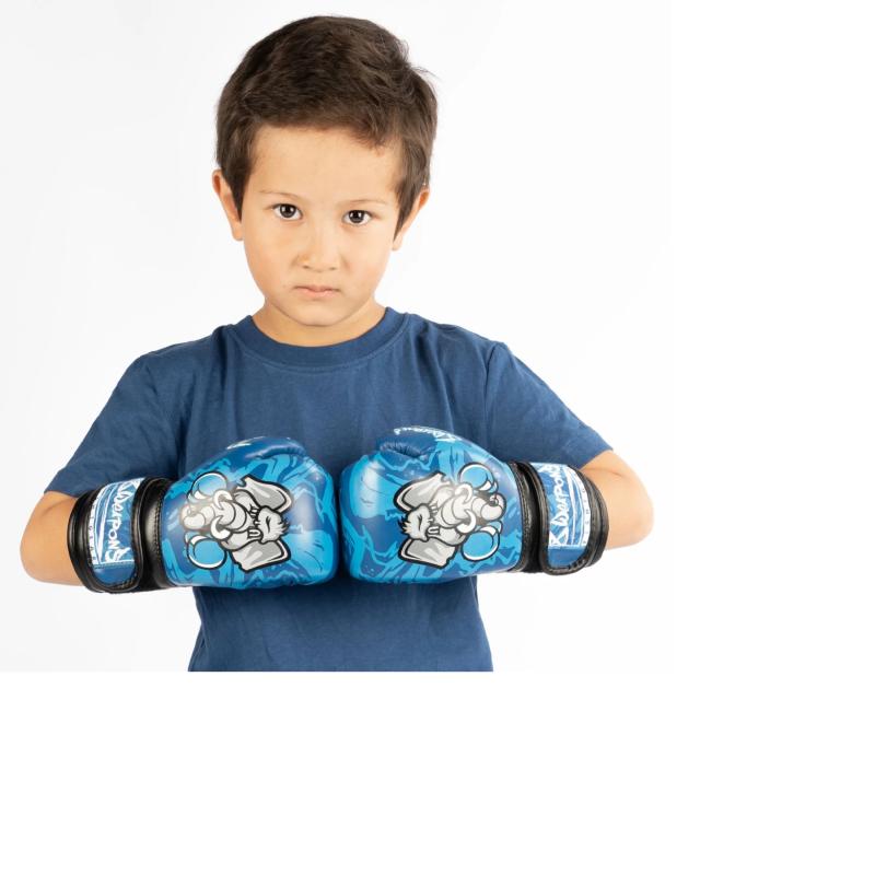 8 WEAPONS: KIDS JIPE BOXNINGSHANDSKAR - BLÅ
