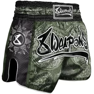 8 WEAPONS: CARBON YANTRA MUAY THAI SHORTS - OLVE