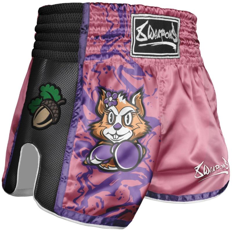 8 WEAPONS: KIDS JENNY MUAY THAI SHORTS - PINK