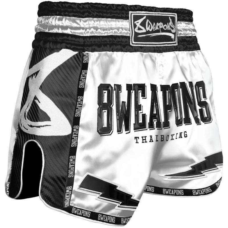 8 WEAPONS: CARBON SNOW NIGHT MUAY THAI SHORTS - VIT