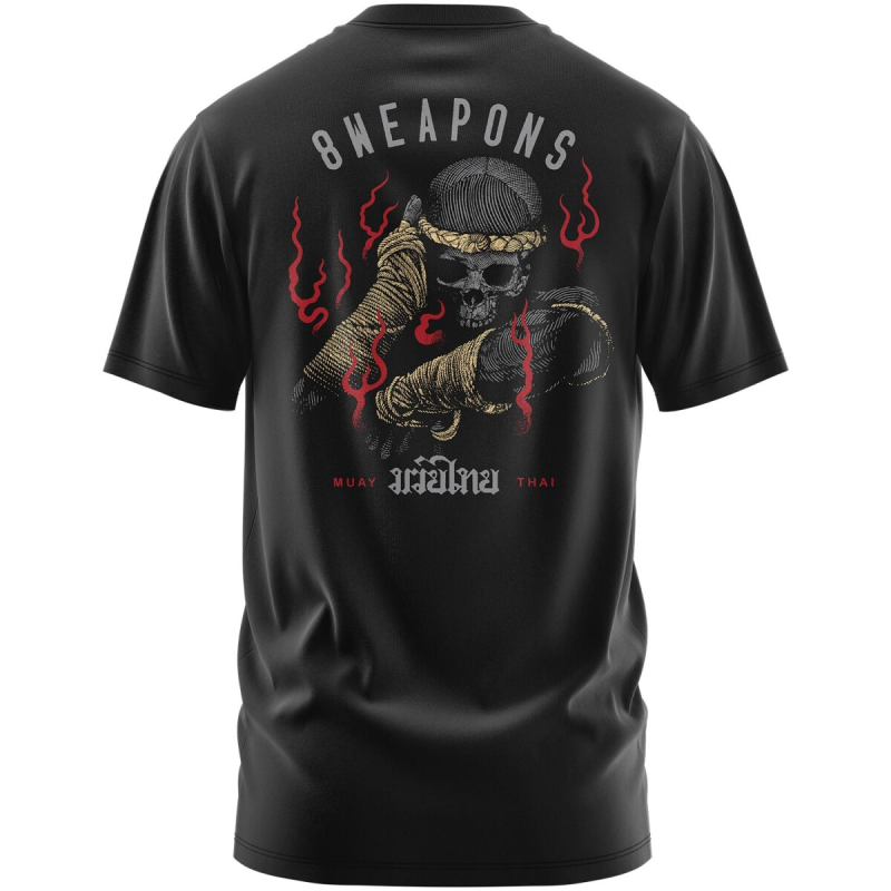 8 WEAPONS: BORAN SKULL T-SHIRT - BLACK
