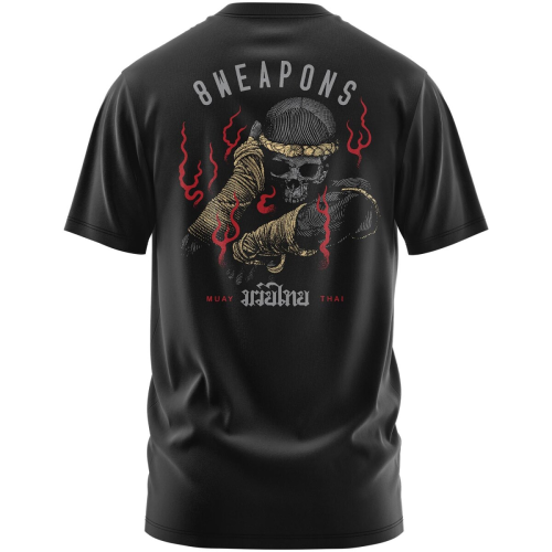 8 WEAPONS: BORAN SKULL T-SHIRT - BLACK