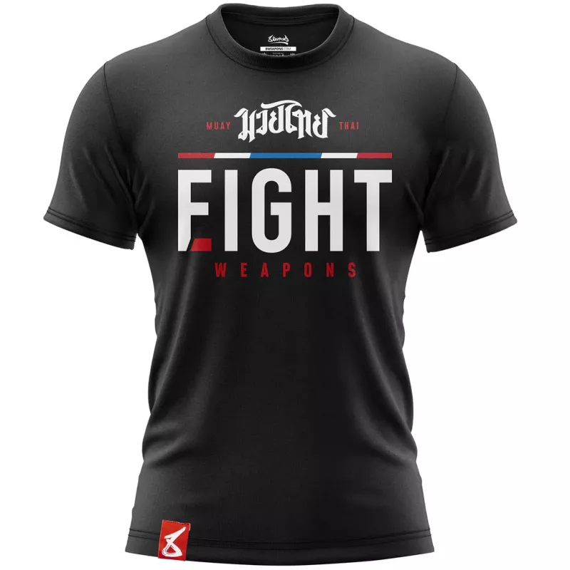 8 WEAPONS: MUAY THAI T-SHIRT THE FIGHT - BLACK