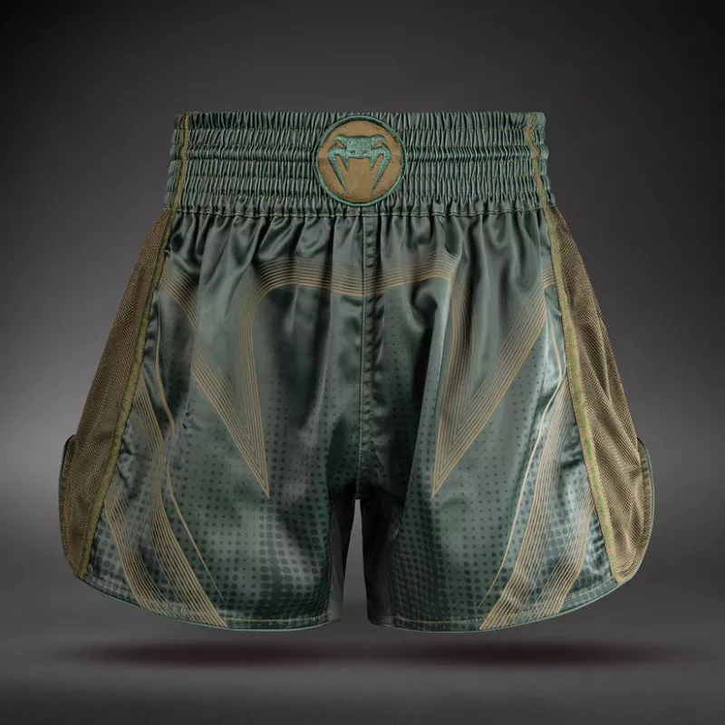 VENUM: STEALTH MUAY THAI SHORTS - KHAKI / MÖRKGRÖN