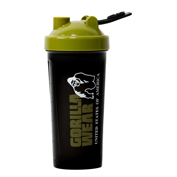 GORILLA WEAR: SHAKER XXL 1000ml - SVART/GRÖN
