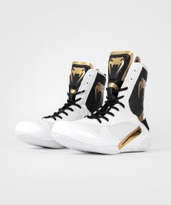 VENUM: ELITE BOXING SHOES - WHITE/BLACK/GOLD