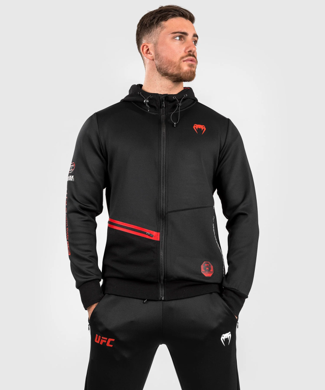 VENUM: UFC ADRENALINE FIGHT WEEK MEN'S ZIP HOODIE - SVART