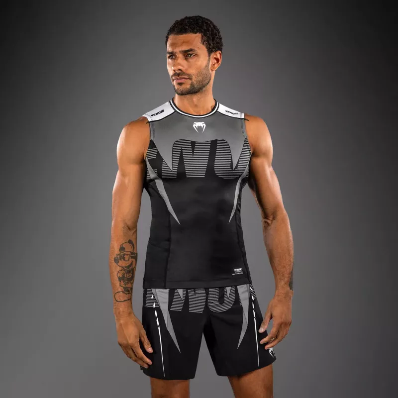 VENUM: ADRENALINE SLEEVELESS RASHGUARD - BLACK / SILVER GREY