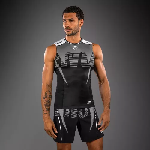 VENUM: ADRENALINE SLEEVELESS RASHGUARD - BLACK / SILVER GREY