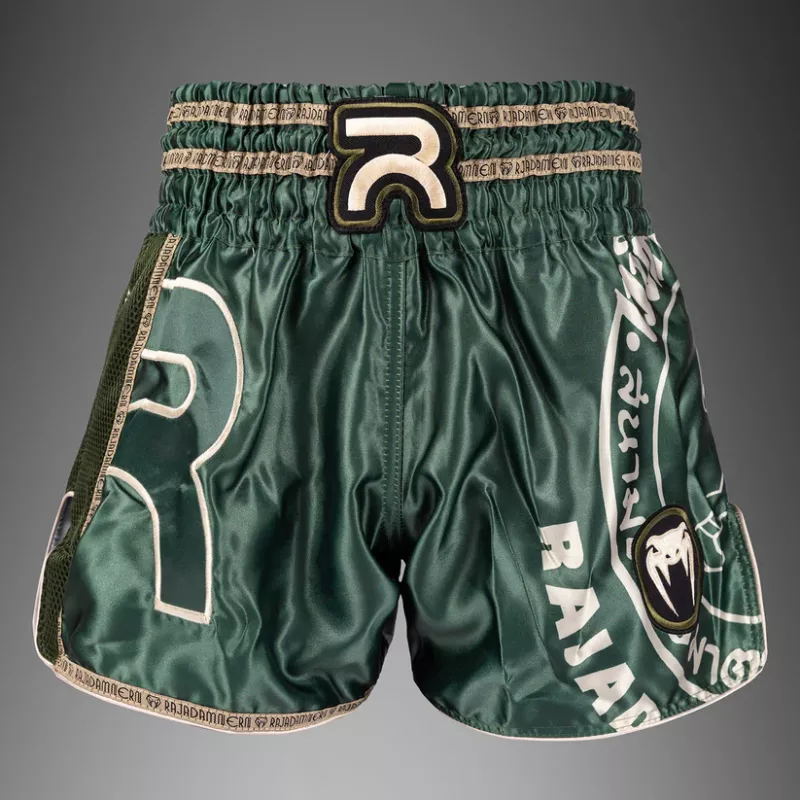VENUM: X RAJADAMNERN MUAY THAI SHORTS - MILITARY GREEN