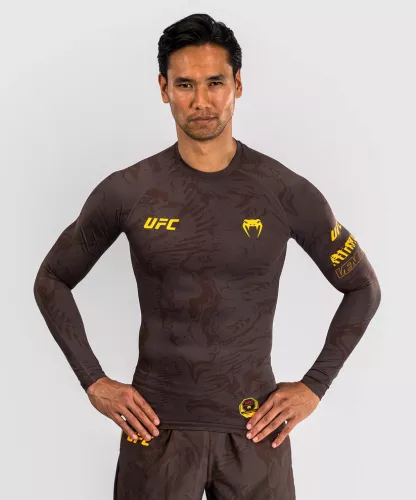 VENUM: UFC FUSION FIGHT WEEK MEN'S PERFORMANCE LONG SLEEVE RASHGUARD - EARTHEN BROWN
