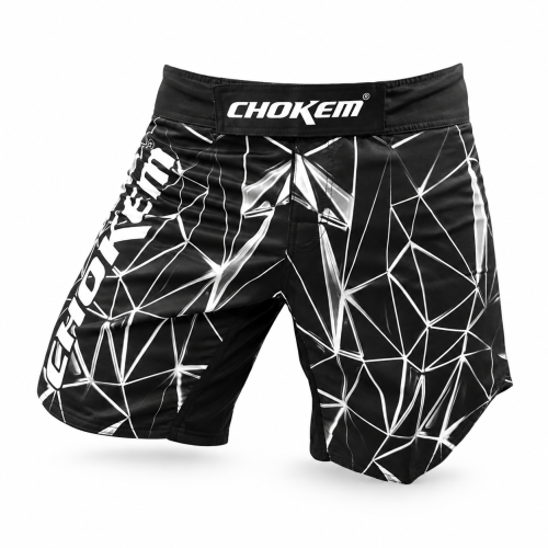 CHOKEM: CRYSTAL MMA SHORTS - SVART/VIT