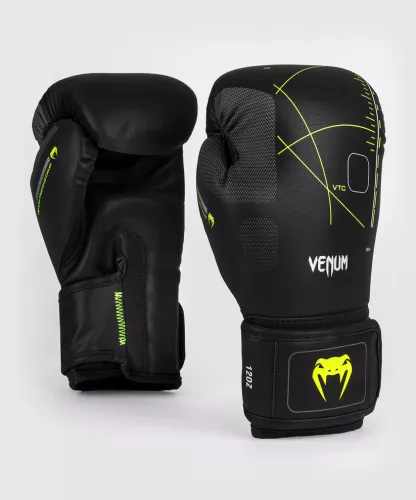 VENUM: TRAINING CAMP 4.0 BOXING GLOVES - BLACK/NEON GREEN